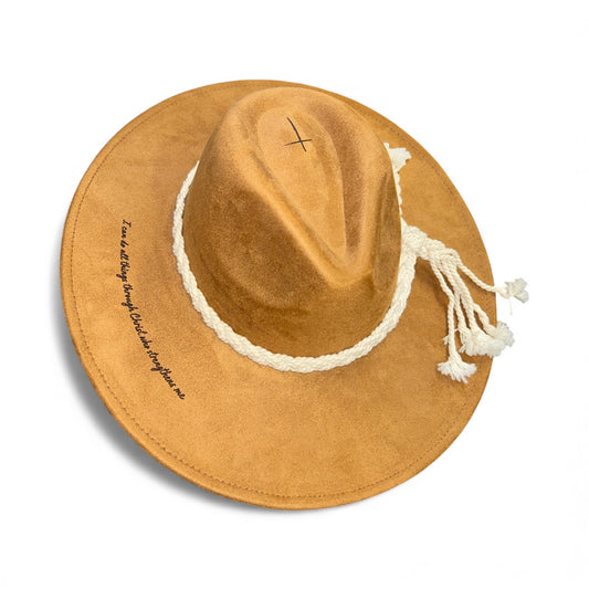 I can do all things tan hat