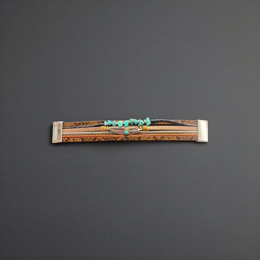 magnetic brown layer bracelet