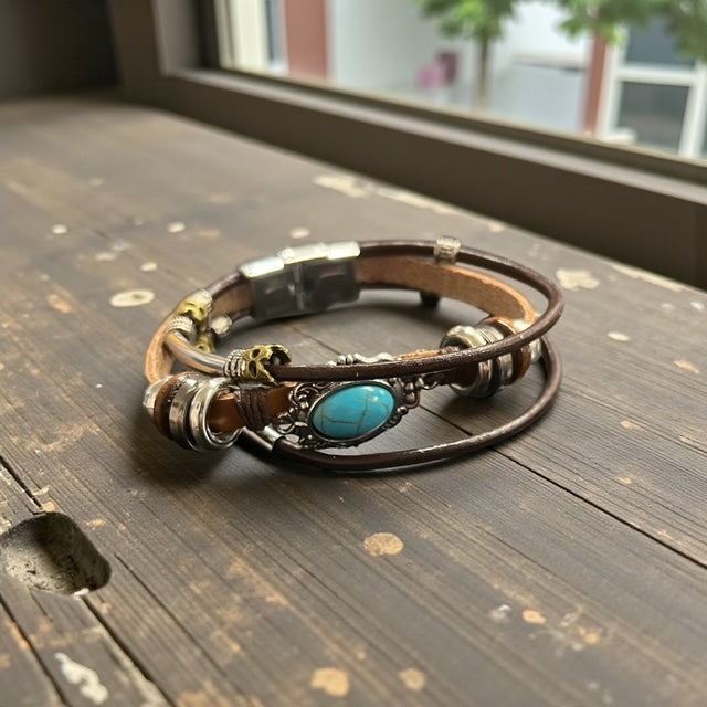 rustic snap bracelet