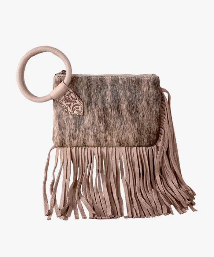 Trinity Ranch cowhide clutch