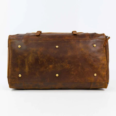Weekender duffle with shoe compartment