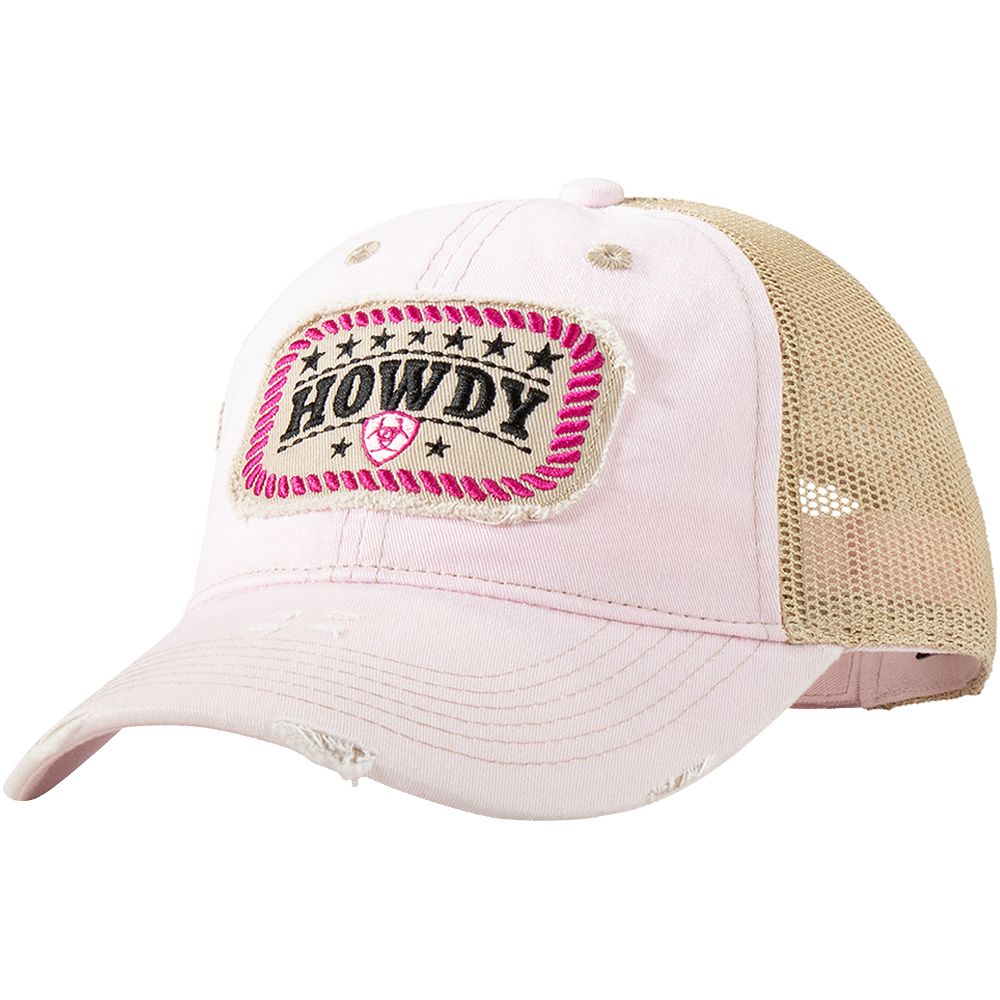 Ariat Pink Howdy Ball Cap