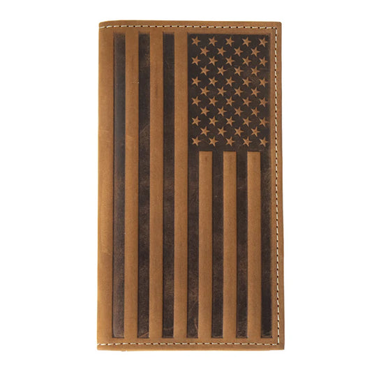 Nocona embossed flag rodeo wallet