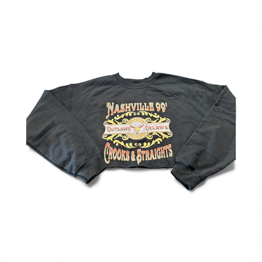 Crooks and straights cropped crew neck