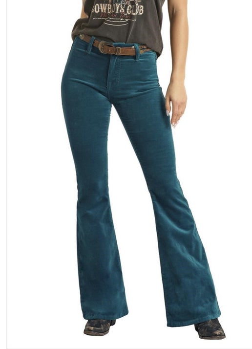 Teal Corduroy Flares