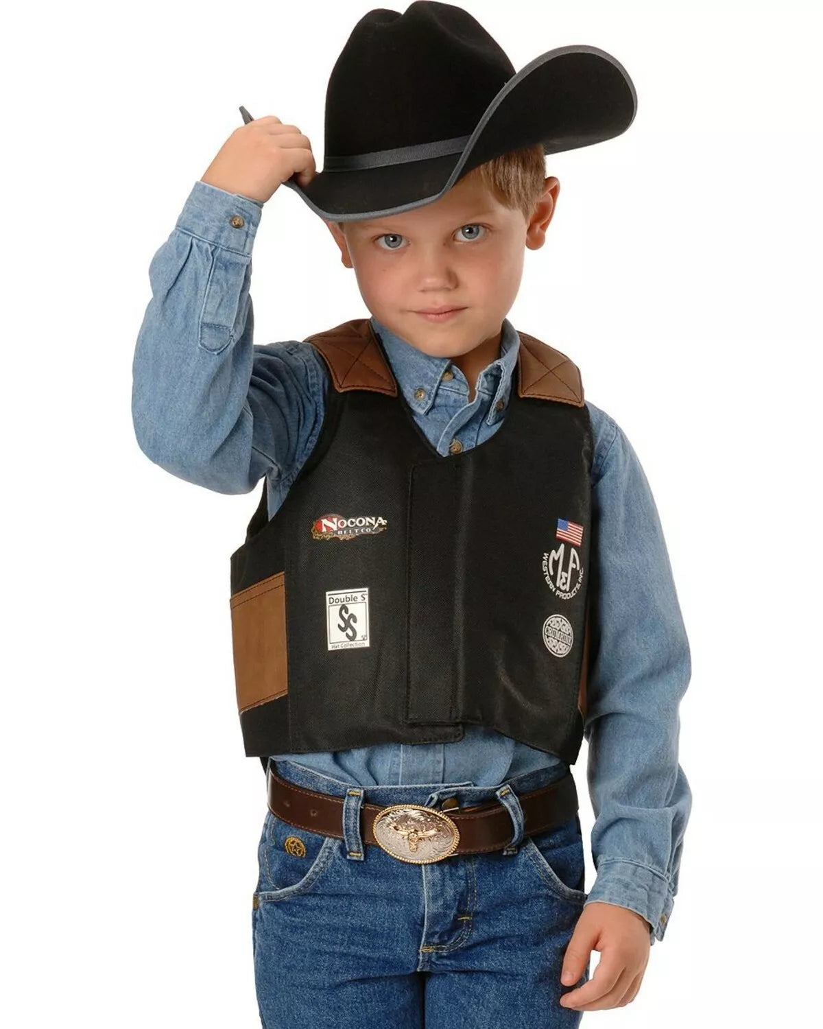 M & F Western Boys' Bull Rider Play Vest 2-10 Years