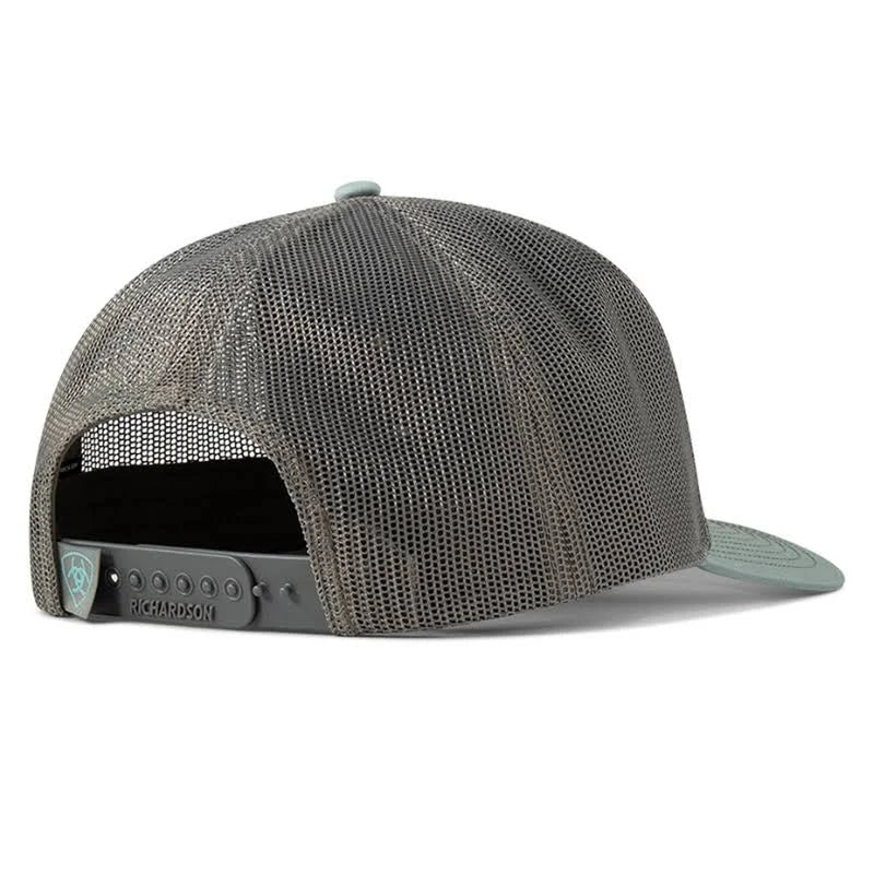 Ariat faux leather patch grey/brown SnapBack